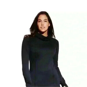 Calia by Carrie Underwood Warm Athletic Turtleneck Sz M Black Leopard Print